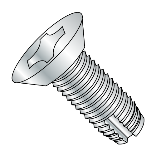 82° Flat - Undercut - Phillips - Type 1 - Thread Cutting Screws - Zinc