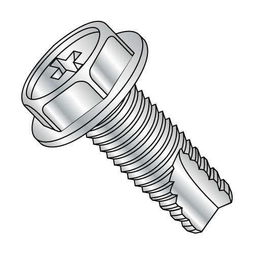 Hex Washer - Phillips - Type 23 - Thread Cutting Screws - Zinc