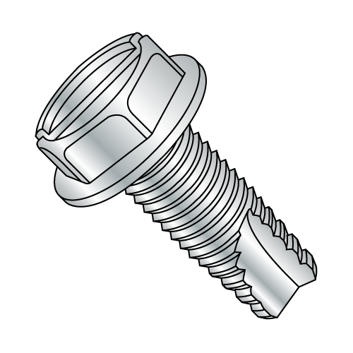 Hex Washer - Slotted - Type 23 - Thread Cutting Screws - Zinc