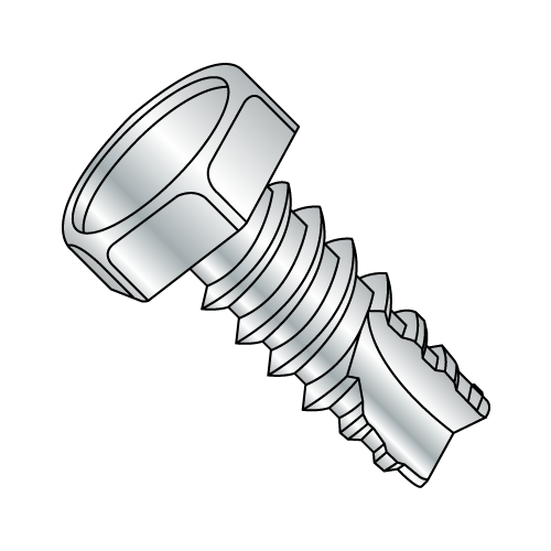 Hex - Unslotted - Type 25 - Thread Cutting Screws - Zinc