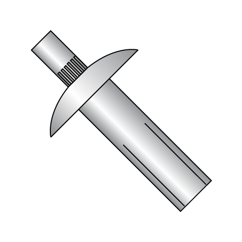 Drive Pin Rivets - Brazier Head Masonry - Aluminum