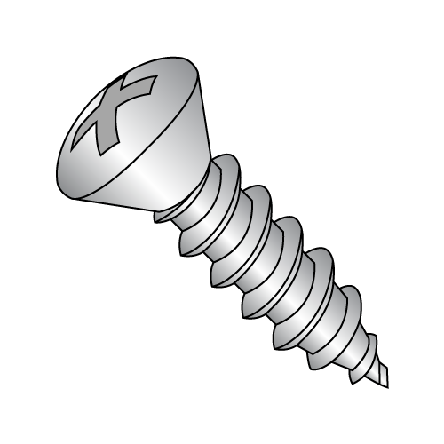 Oval - Phillips - Type AB - Self Tapping Screws - 18-8 Stainless