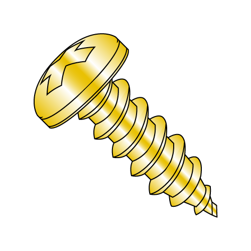 Pan - Phillips - Type AB - Self Tapping Screws - Zinc Yellow