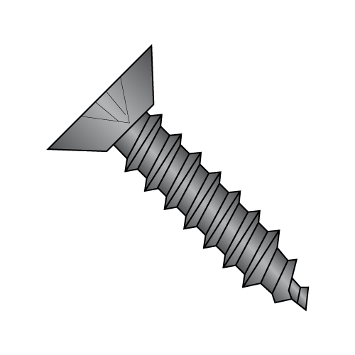 Flat - Phillips - Undercut - Type AB - Self Tapping Screws - Black Oxide
