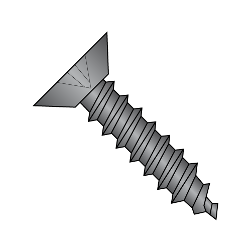 Flat - Phillips - Undercut - Type AB - Self Tapping Screws - Zinc Black