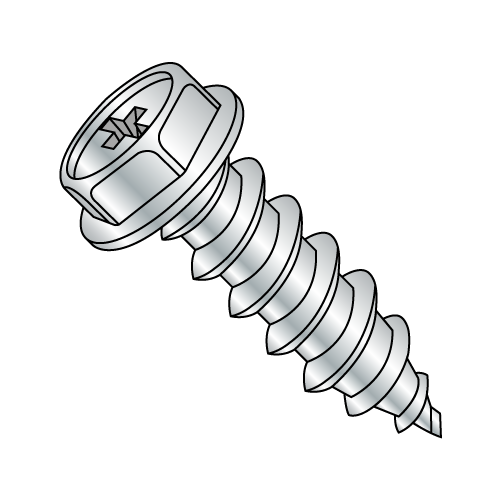 Hex Washer - Phillips - Type AB - Self Tapping Screws - Zinc