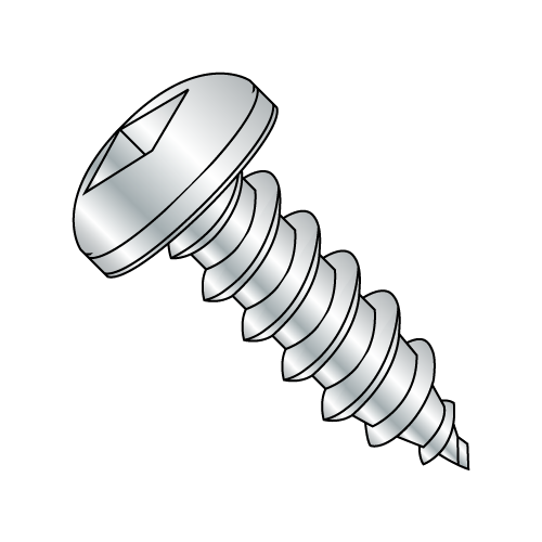 Pan - Square Recess - Type AB - Self Tapping Screws - Zinc