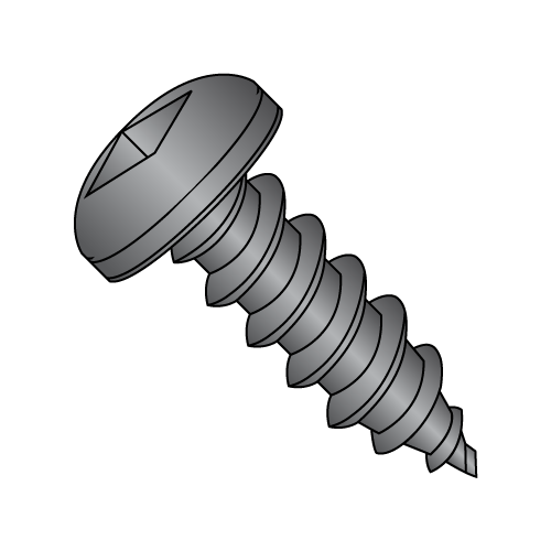 Pan - Square Recess - Type AB - Self Tapping Screws - Black Oxide