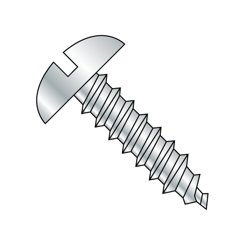Round - Slotted - Type AB - Self Tapping Screws - Zinc