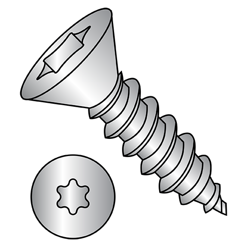 Flat - Six-Lobe - Type AB - Self Tapping Screws - 18-8 Stainless Steel