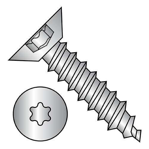 Flat - Six-Lobe - Undercut - Type AB - Self Tapping Screws - 18-8 Stainless