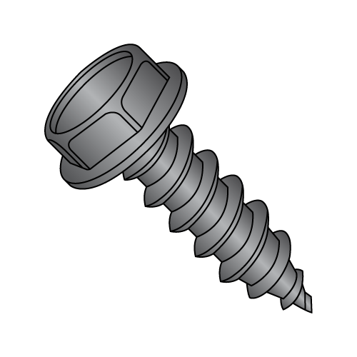 Hex Washer - Unslotted - Type AB - Self Tapping Screws - Black Oxide