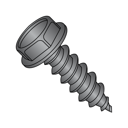 Hex Washer - Unslotted - Type AB - Self Tapping Screws - Black Zinc