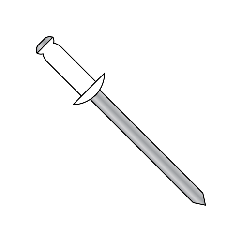 Standard Blind - All Aluminum - Dome Head with White Body
