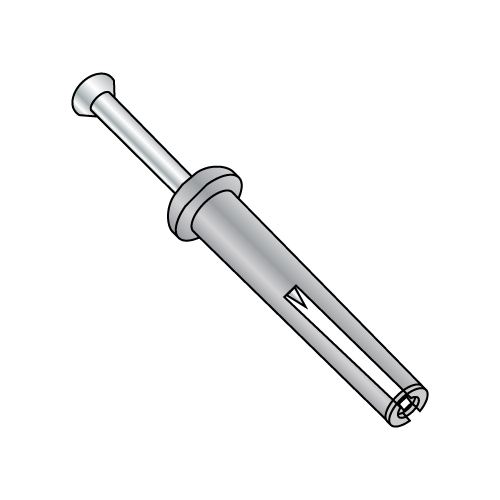 Mushroom Head - Hammer Drive Anchor - Steel Pin - Zinc Plated Body