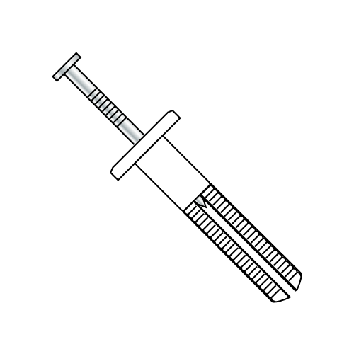 Round Head w/ Slotted Pin - Nylon Hammer Drive Anchor