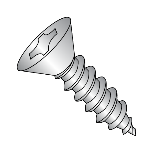 Flat - Phillips - Type A - Self Tapping Screws - 18-8 Stainless