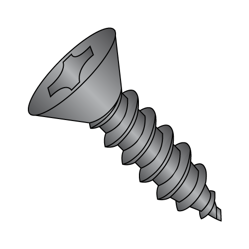 Flat - Phillips - Type A - Black Zinc