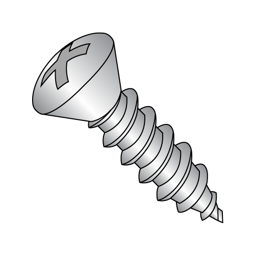 Oval - Phillips - Type A - Self Tapping Screws - 18-8 Stainless