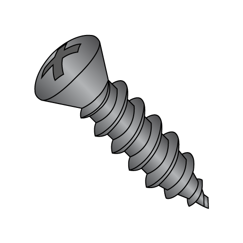 #8 Oval Phillips w/ #6 Head - Type A - Self tapping Screws / "Oval Trim Head" Screws