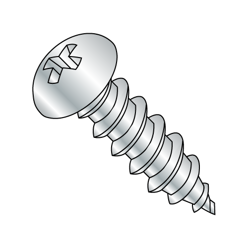 Round - Phillips - Type A - Self Tapping Screws - Zinc