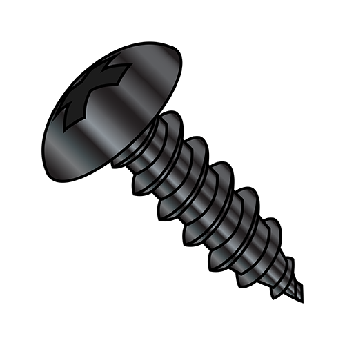 Truss - Phillips - Type A - Self Tapping Screws - 18-8 Stainless - Black Oxide