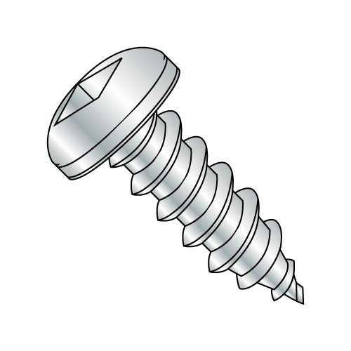 Pan - Square Recess - Type A - Self Tapping Screws - Zinc