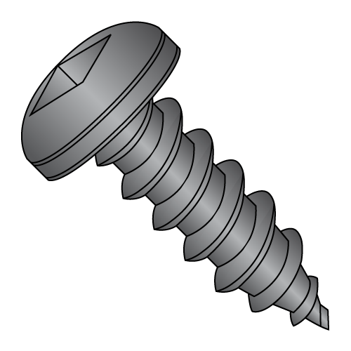 Pan - Square Recess - Type A - Self Tapping Screws - Black Oxide