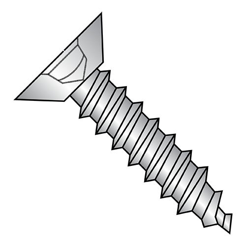 FLAT - SQUARE RECESS - UNDERCUT - TYPE A - SELF TAPPING SCREWS - 18-8 Stainless Steel
