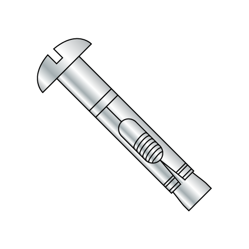 Round Head - Sleeve Anchor - Steel - Zinc Plated