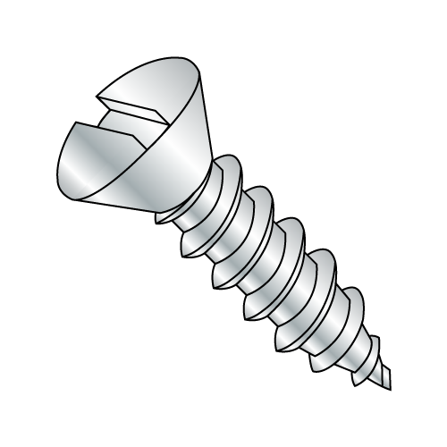 Oval - Slotted - Type A - Self Tapping Screws - Zinc