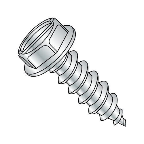 Hex Washer - Slotted - Type A - Self Tapping Screws - Zinc