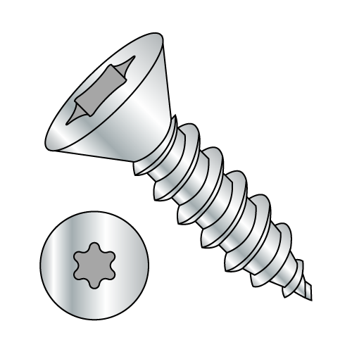 Flat - Six-Lobe - Type A - Self Tapping Screws - Zinc