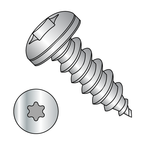 Six-Lobe - Pan - Type A - Self Tapping Screws - 18-8 Stainless