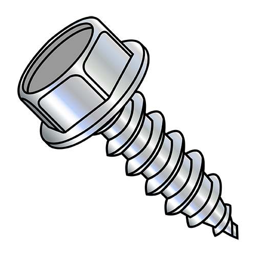 Hex Washer - Unslotted - Type A - Self Tapping Screws - 7/16" A.F. - High Head