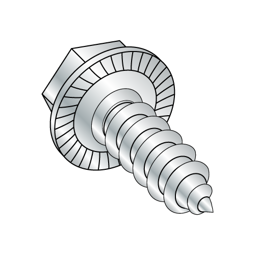 Serrated Hex Washer - Unslotted - Type A - Self Tapping Screws - Zinc