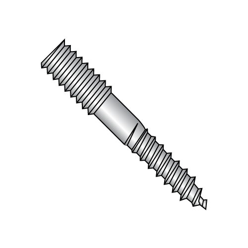 Hanger Bolts - Plain Centered - 18-8 Stainless