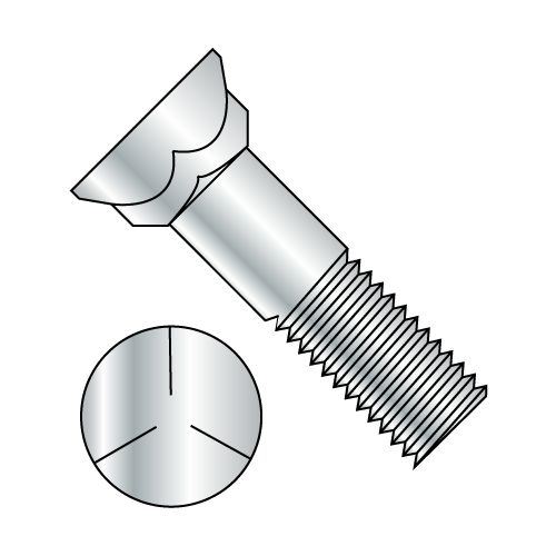 Grade 5 - Plow Bolts - #3 Head - Zinc