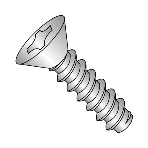 Flat 82° - Phillips - Type B - Self Tapping Screws - 18-8 Stainless