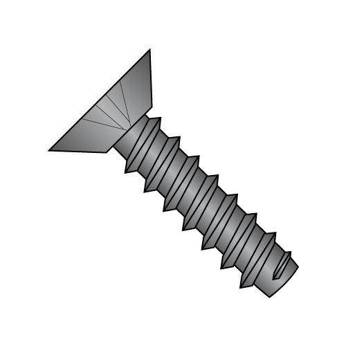 Flat - Undercut - Phillips - Type B - Self Tapping Screws - Black Oxide
