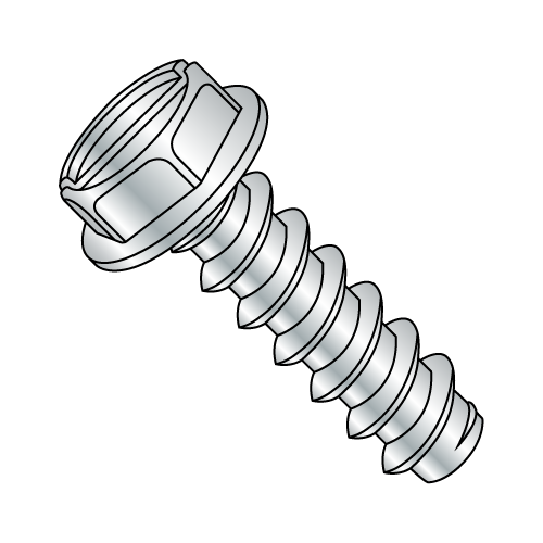 Hex Washer - Slotted - Type B - Self Tapping Screws - Zinc