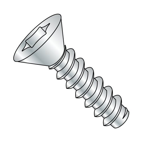 Flat - Six-Lobe - Type B - Self Tapping Screws - Zinc