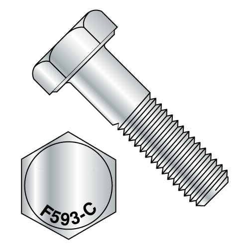 Hex Cap Screws - 18-8 Stainless