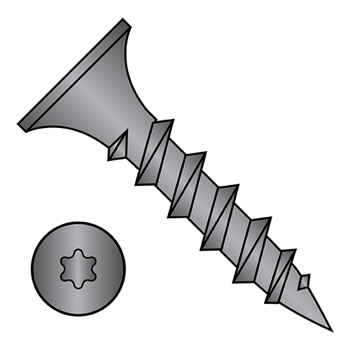 Bugle - Six Lobe - Drywall Screws - Black Phosphate
