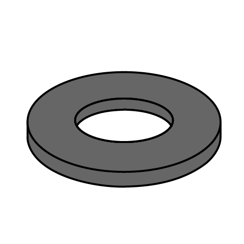 DIN 125A Standard Flat Washers - 140HV - Black Oxide