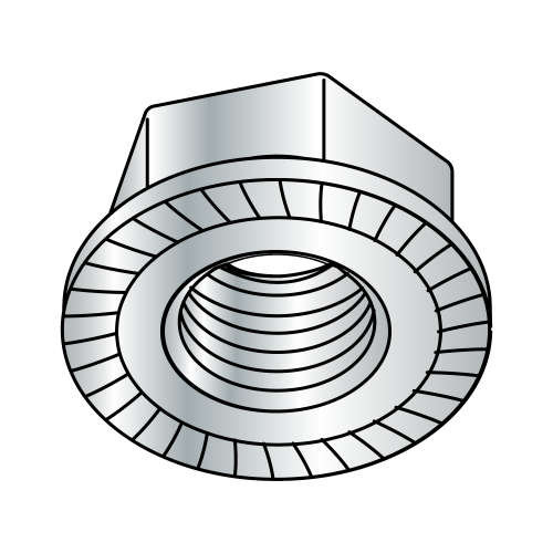 DIN 6923 - Serrated Hex Flange Nuts - Class 8 - Zinc