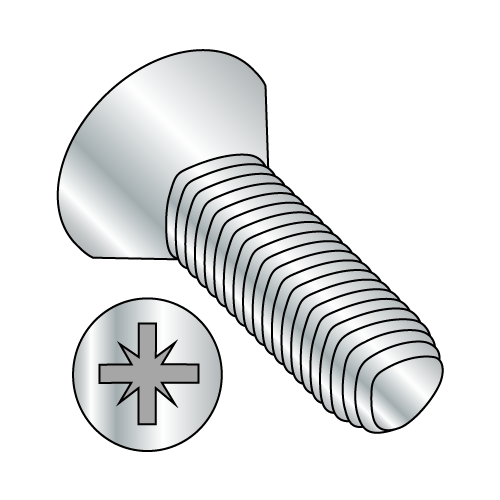 DIN 7500M - METRIC - Flat - TYPE Z RECESS (1A) - THREAD ROLLING SCREWS - ZINC