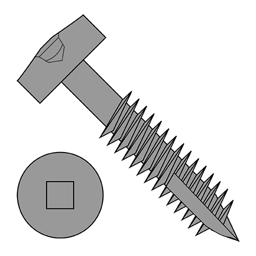 Modified Pan - Square Recess - Type 17 Point - Pocket Hole - Face Framing Screws - Fine Thread