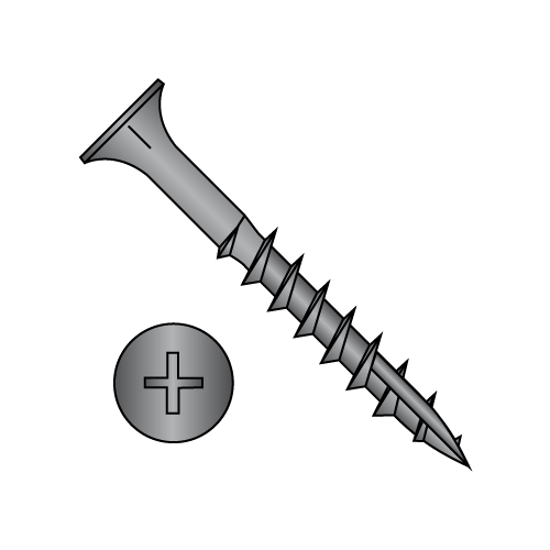 Phillips - Flat with Nibs - Wood Screws - #17 Point -Black Oxide