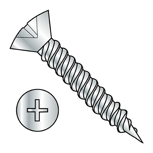 Oval - Phillips - Hinge Screws - Twinfast Fine Thread - Zinc